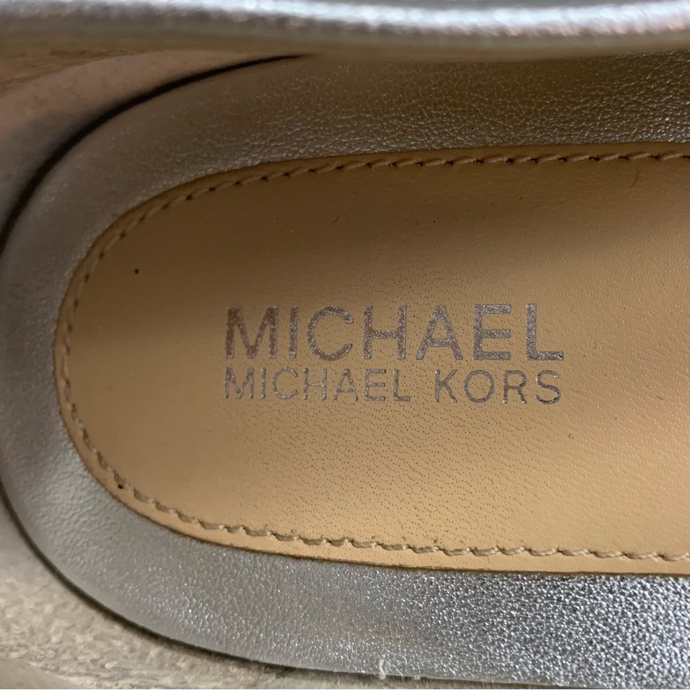 MICHAEL Michael Kors Metallic Silver Tassel Loafers - Picture 6 of 8